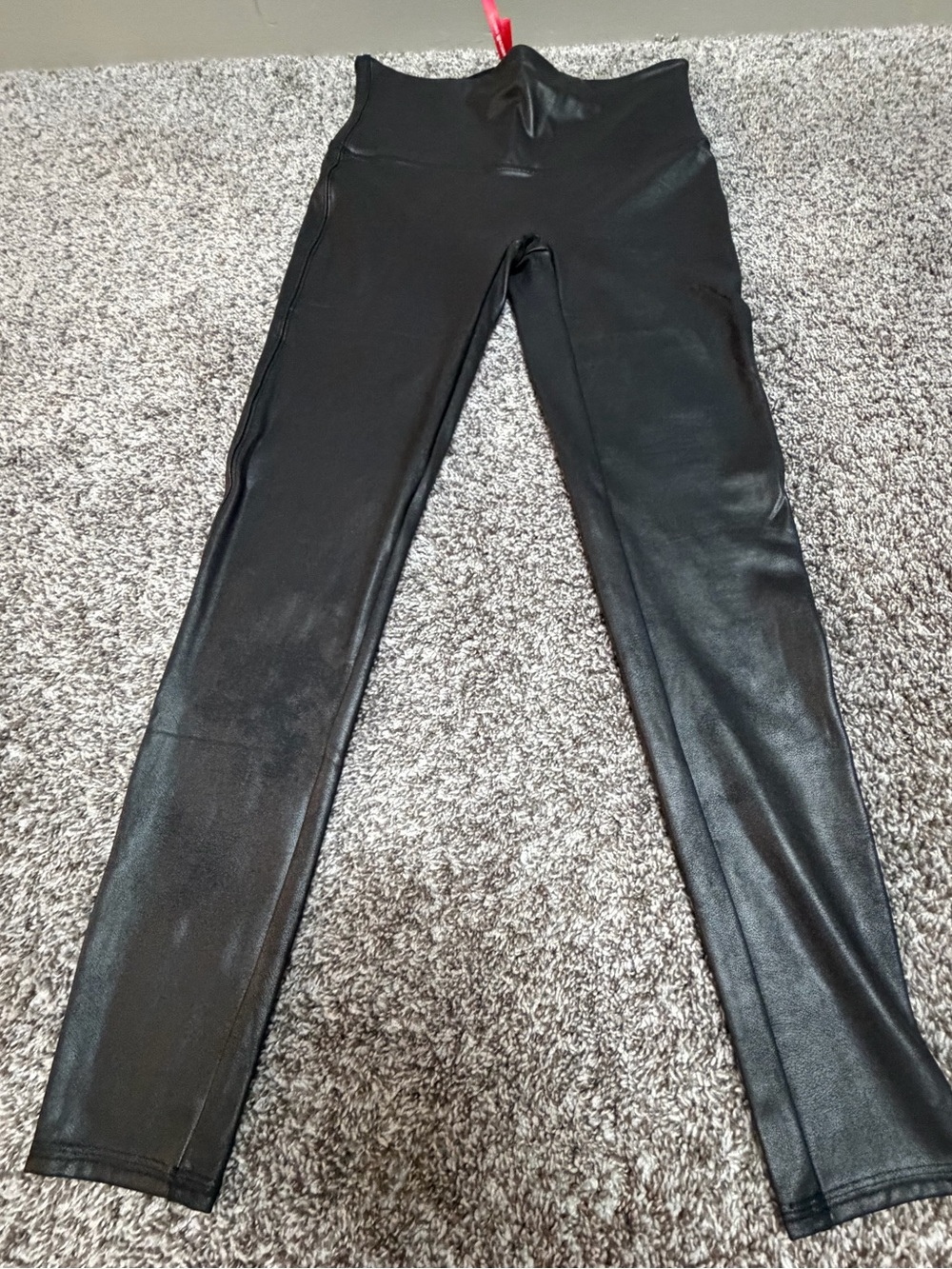 SPANX Faux Leather-Look High Waist leggings in Black-never worn